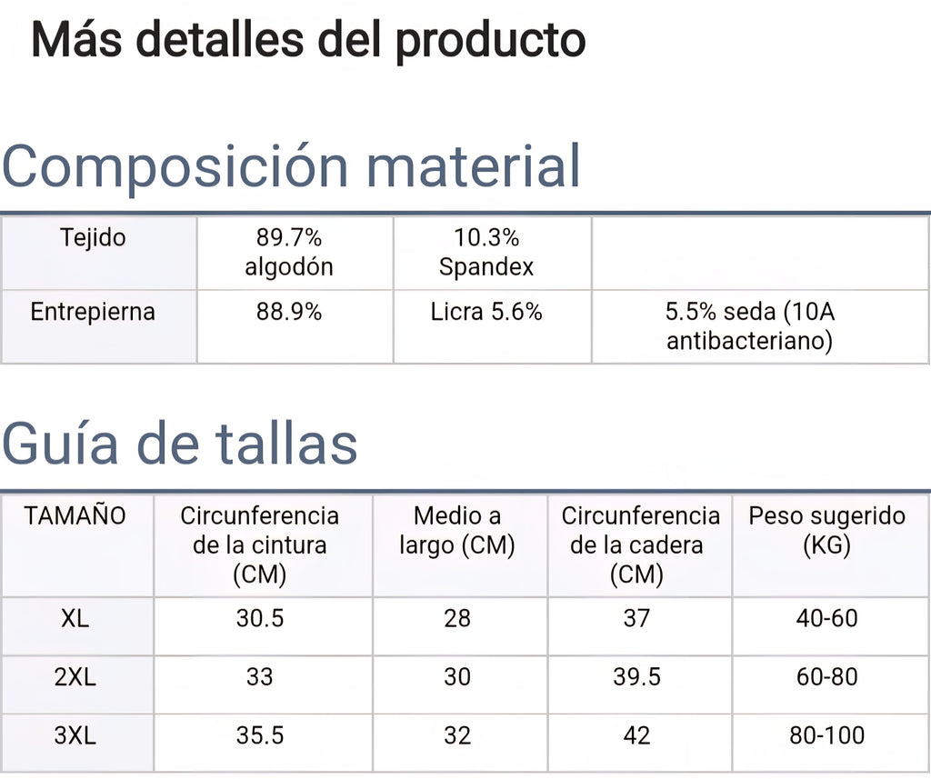 Braga de algodon sin costuras