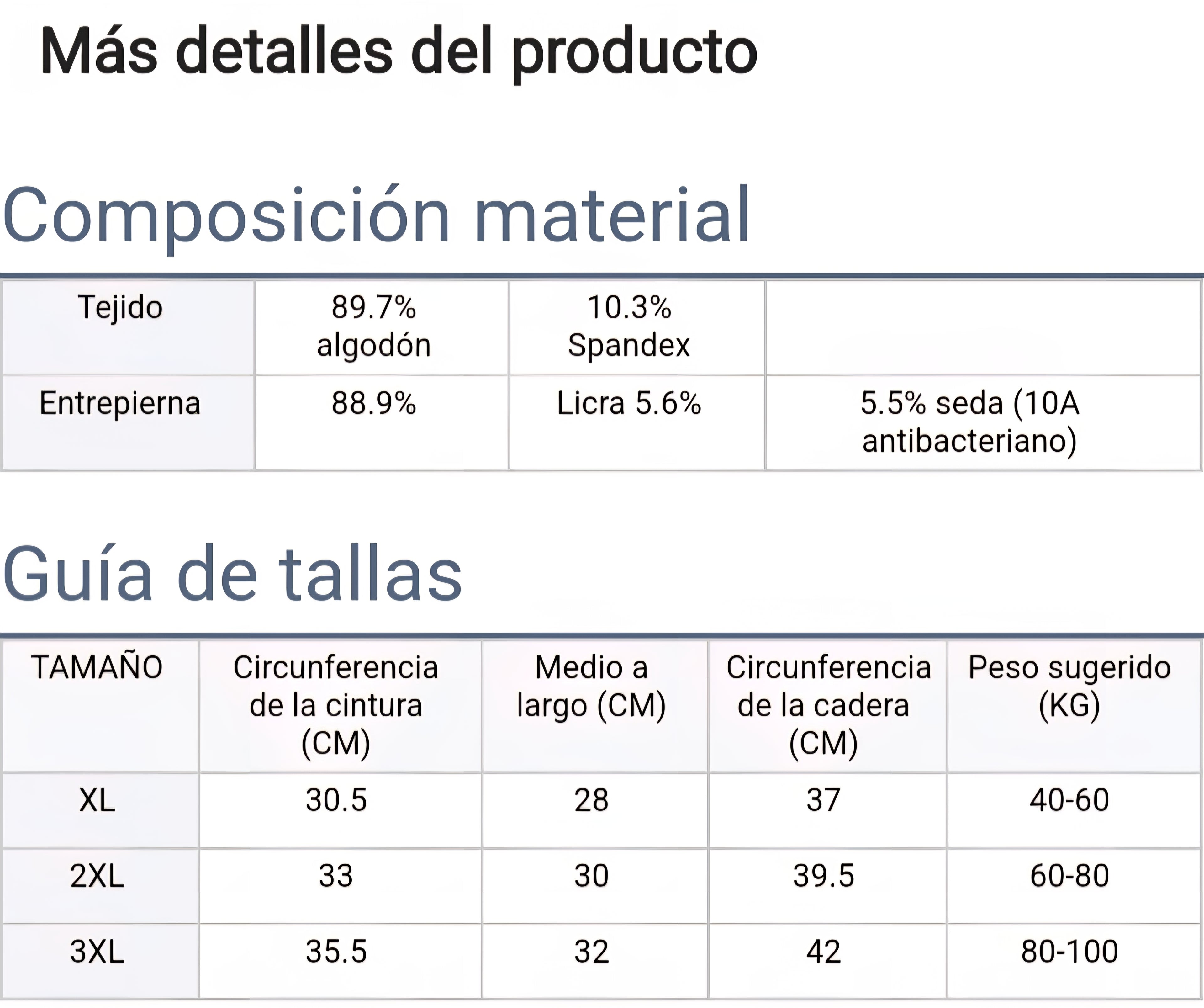 Braga de algodon sin costuras