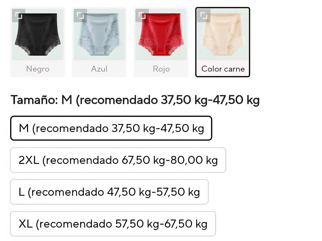 Braga modeladora con encaje